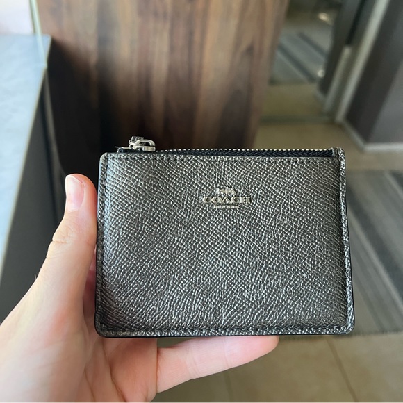 Coach Bags Coach Card Holder Wallet Sparkling Gray Poshmark